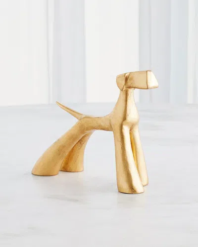 Global Views Gold-leaf Show Dog Sculpture