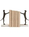 Global Views Golden Retriever Bookends In Beige
