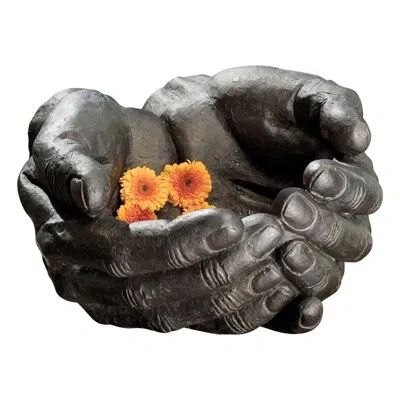 Global Views Grande Hand Bowl In Black
