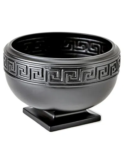 Global Views Greek Key Bowl In Black