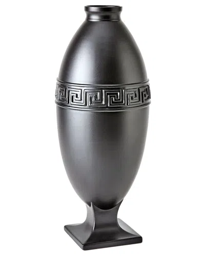 Global Views Greek Key Vase In Black
