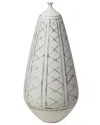 Global Views Grenz Vase In White