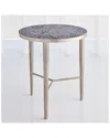 Global Views Hammered End Table In Neutral