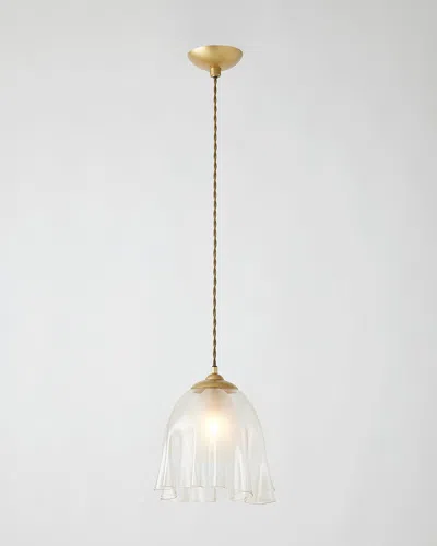 Global Views Handkerchief Art Glass Pendant, 108" In Gold