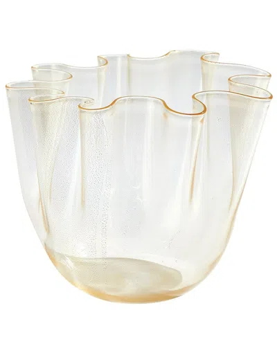 Global Views Handkerchief Vase In Gold