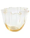 Global Views Handkerchief Vase In Gold