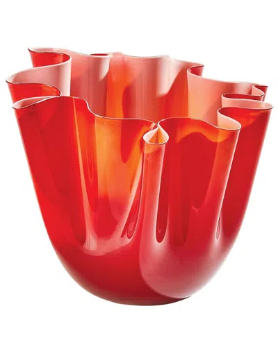 Global Views Handkerchief Vase In Red