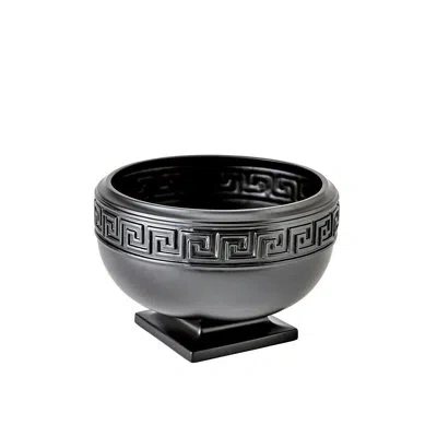 Global Views Handmade Ceramic Decorative Bowl In Black