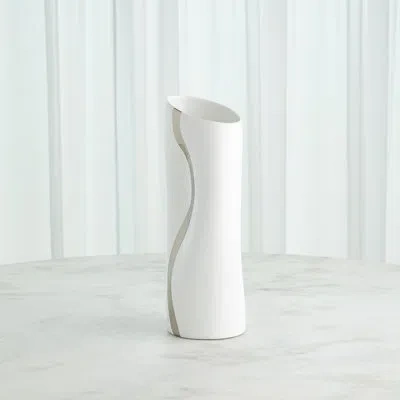 Global Views Handmade Ceramic Table Vase In White