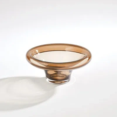 Global Views Handmade Glass Decorative Bowl In Brown