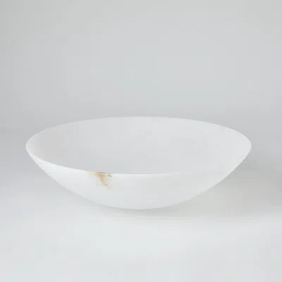 Global Views Handmade Stoneware Decorative Bowl In White