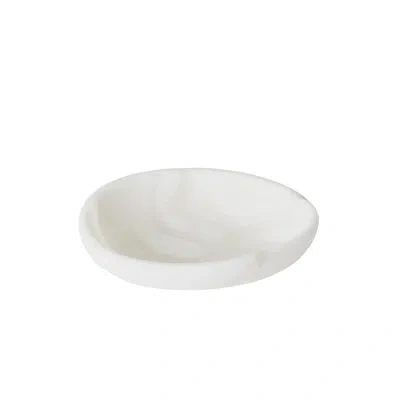 Global Views Handmade Stoneware Decorative Bowl In White