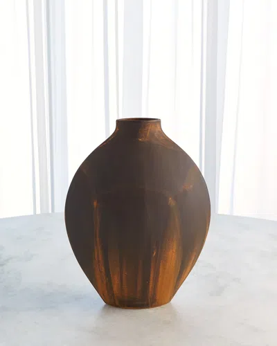 Global Views Helios 16.5" Vase In Brown