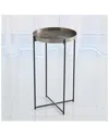 Global Views Hemp Etched Barrel Table In Brown