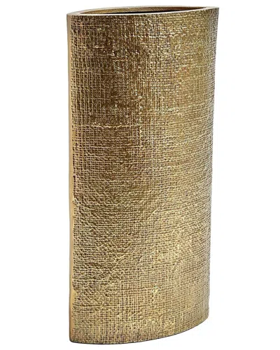 Global Views Hemp Etched Vase In Brass