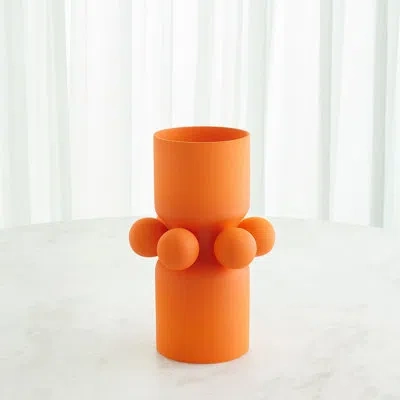 Global Views Hera Handmade Ceramic Table Vase In Orange
