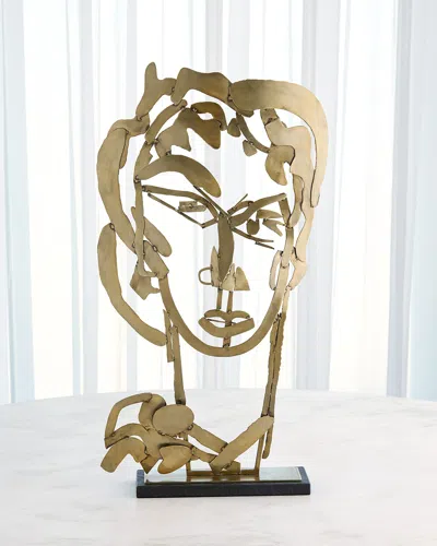 Global Views Hero Sculpture In Gold