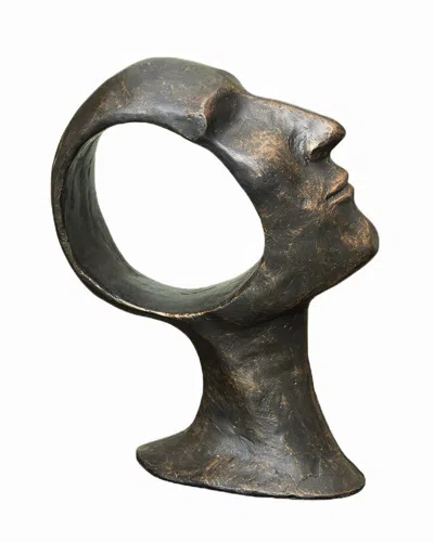 Global Views Hollow Head Large Sculpture In Bronze