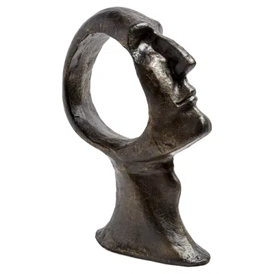 Global Views Hollow Head Man-lg In Black