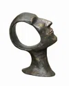 Global Views Hollow Head Small Sculpture In Bronze