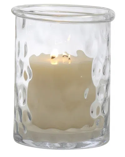 Global Views Honeycomb Hurricane Vase In Clear