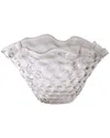 Global Views Honeycomb Optic Wavy Bowl In Clear