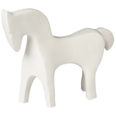 Global Views Horse-matte White