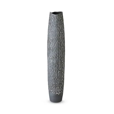 Global Views Horsetail Large Gray Vase