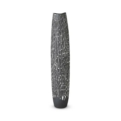 Global Views Horsetail Medium Gray Vase