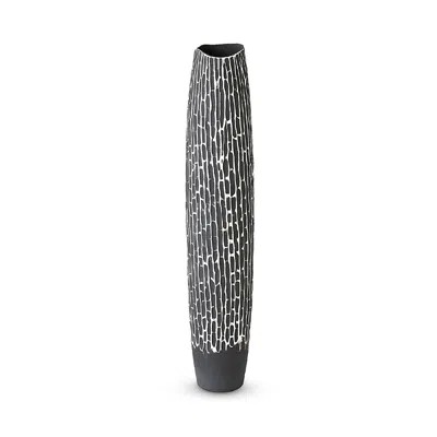 Global Views Horsetail Small Gray Vase