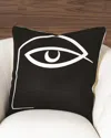 Global Views Horus Pillow In Black