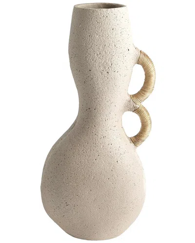 Global Views Hourglass Vase In Brown