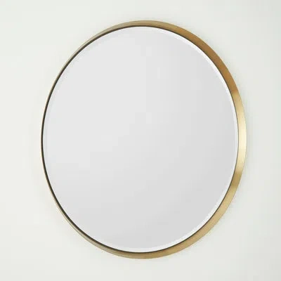 Global Views Hudson Mirror-brass-lg In Gold