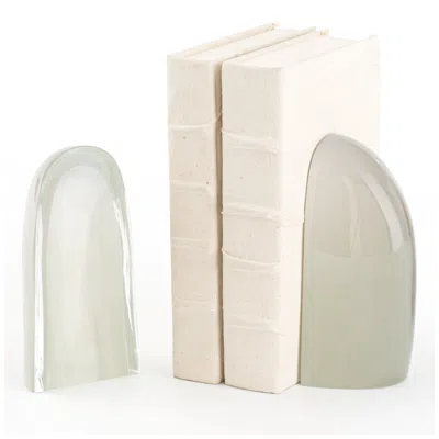 Global Views Iceberg Smoke Art Glass Bookends In Multi