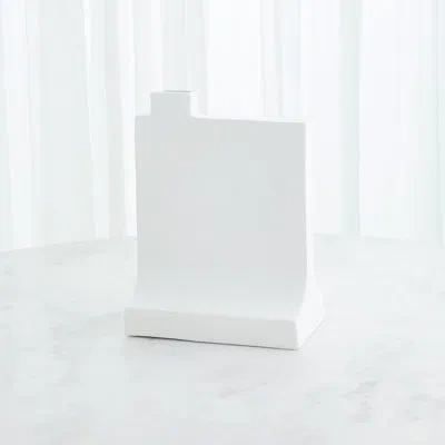 Global Views Icon Vase-matte White-med