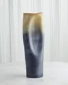 Global Views Indent Ceramic Vase, Large In Blue