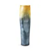Global Views Indent Large Gray And Yellow Vase