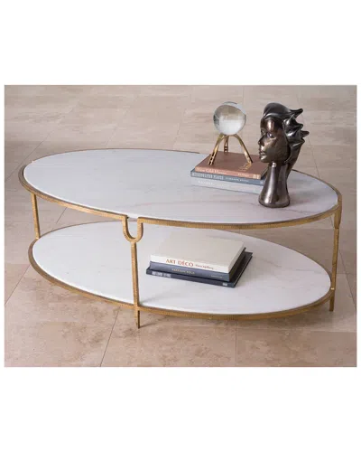 GLOBAL VIEWS GLOBAL VIEWS IRON/STONE OVAL COFFEE TABLE