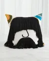 Global Views Jag Fringe Pillow, 20" Square In Black/white