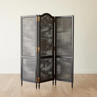 Global Views Josephine Screen-bleached Oak In Black