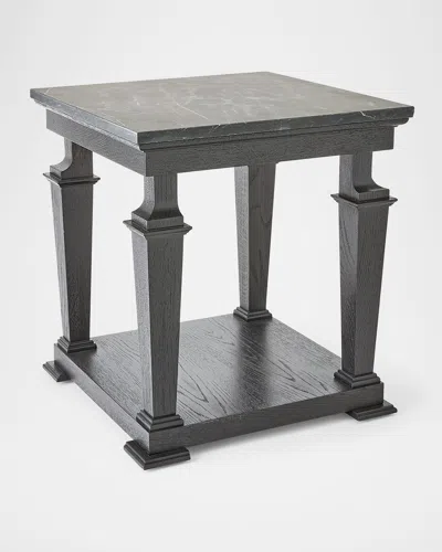 Global Views Josephine Side Table, Black
