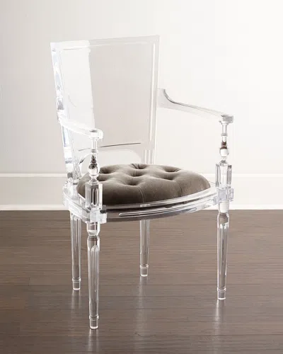 Global Views Katherine Acrylic Armchair In Acrylic / Clear