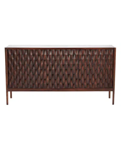 Global Views Kerf Cabinet In Brown