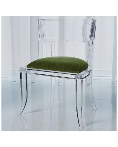 Global Views Klismos Acrylic Chair In Green
