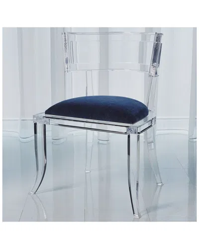 Global Views Klismos Acrylic Chair In Blue