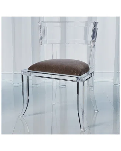Global Views Klismos Acrylic Chair In Brown
