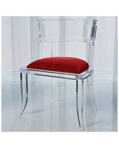 Global Views Klismos Acrylic Chair In Red
