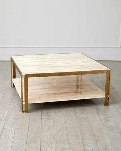 Global Views Kraft Cocktail Table In Cream 