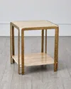 Global Views Kraft Side Table In Light Bronze