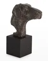 Global Views Labrador Retriever Sculpture In Black
